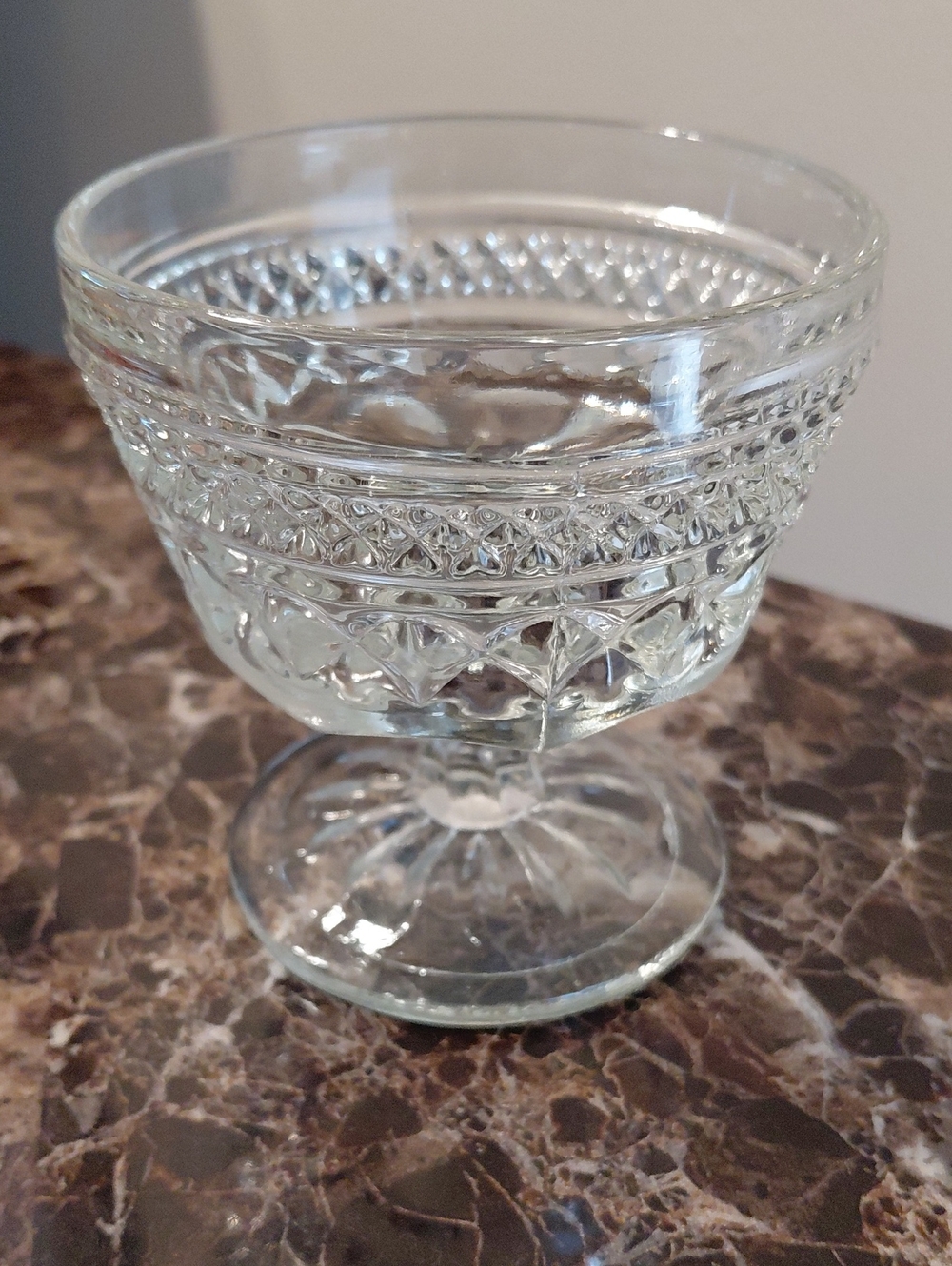 Vintage Anchor Hocking 6 oz Wexford Footed Sherbet Clear Dessert Glass